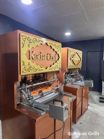 Máquinas de cağ kebab a gas · Modelo industrial · 100 cm — AG-462 · 2