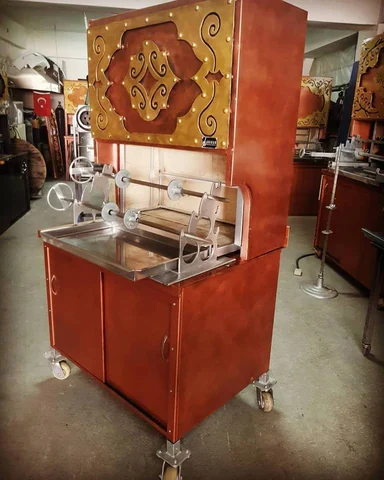 Wood-fired cağ kebab machines · Copper-look finish · Custom design examples — AG-191 · 3