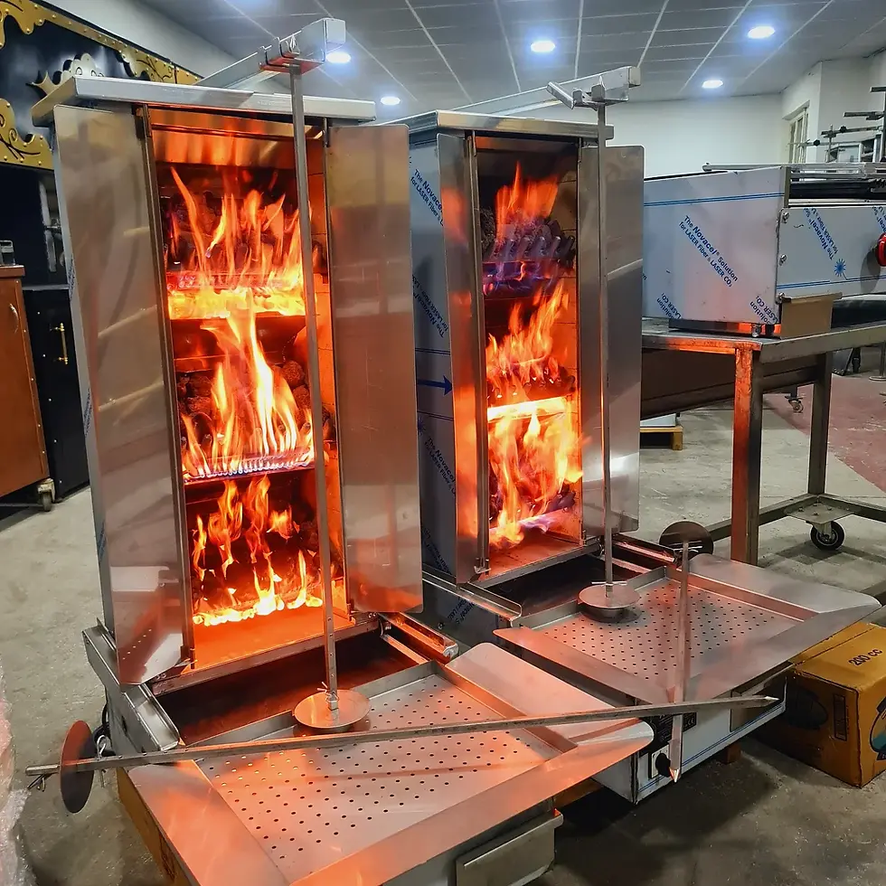 Küçük resim: Gazli Lava Tasli Doner Makinesi Komurlu