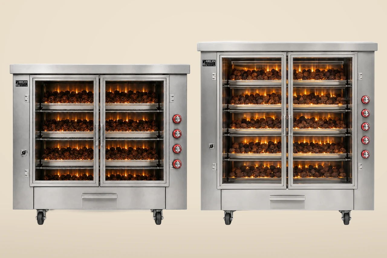 Gas & lava-stone chicken rotisseries