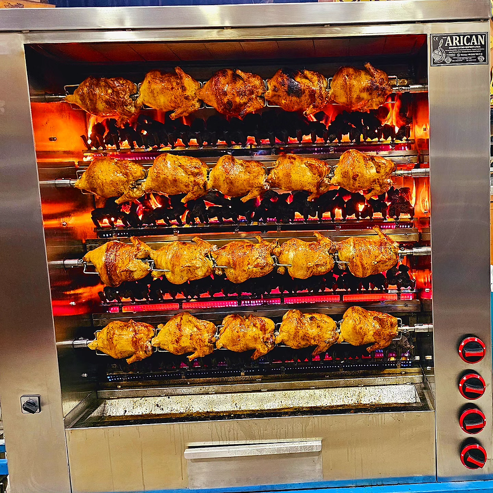 Küçük resim: Kizarmis pilic cevirme makinesi gazli lav tasli