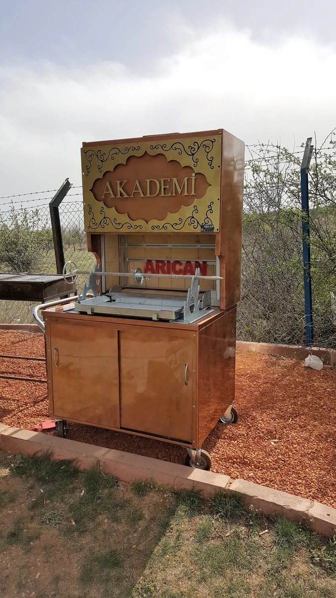 Wood-fired cağ kebab machines · Copper-look finish · Custom design examples — AG-211 · 1