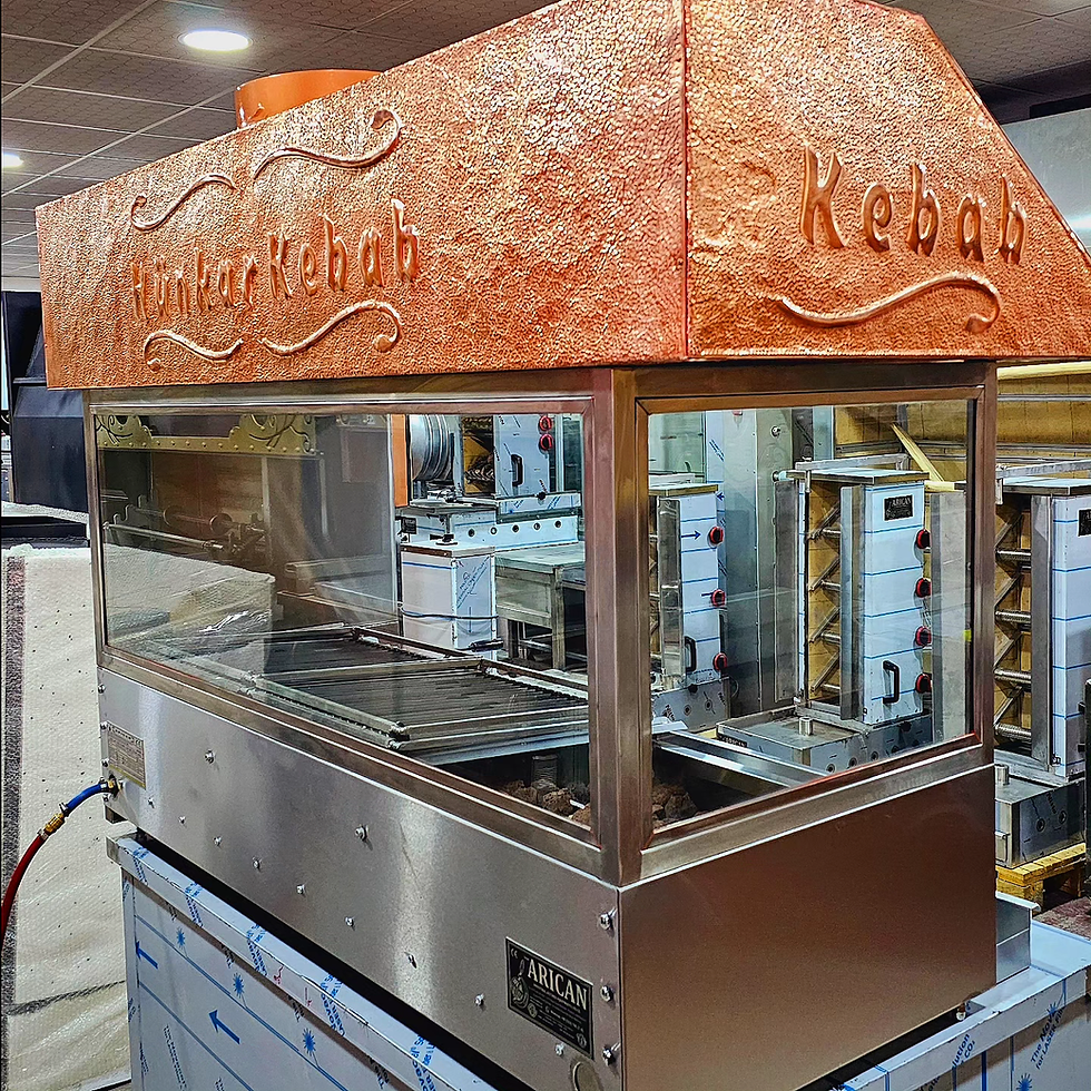 Küçük resim: Bakir Davlumbazli Gazli Izgara Ocak Basi Camli