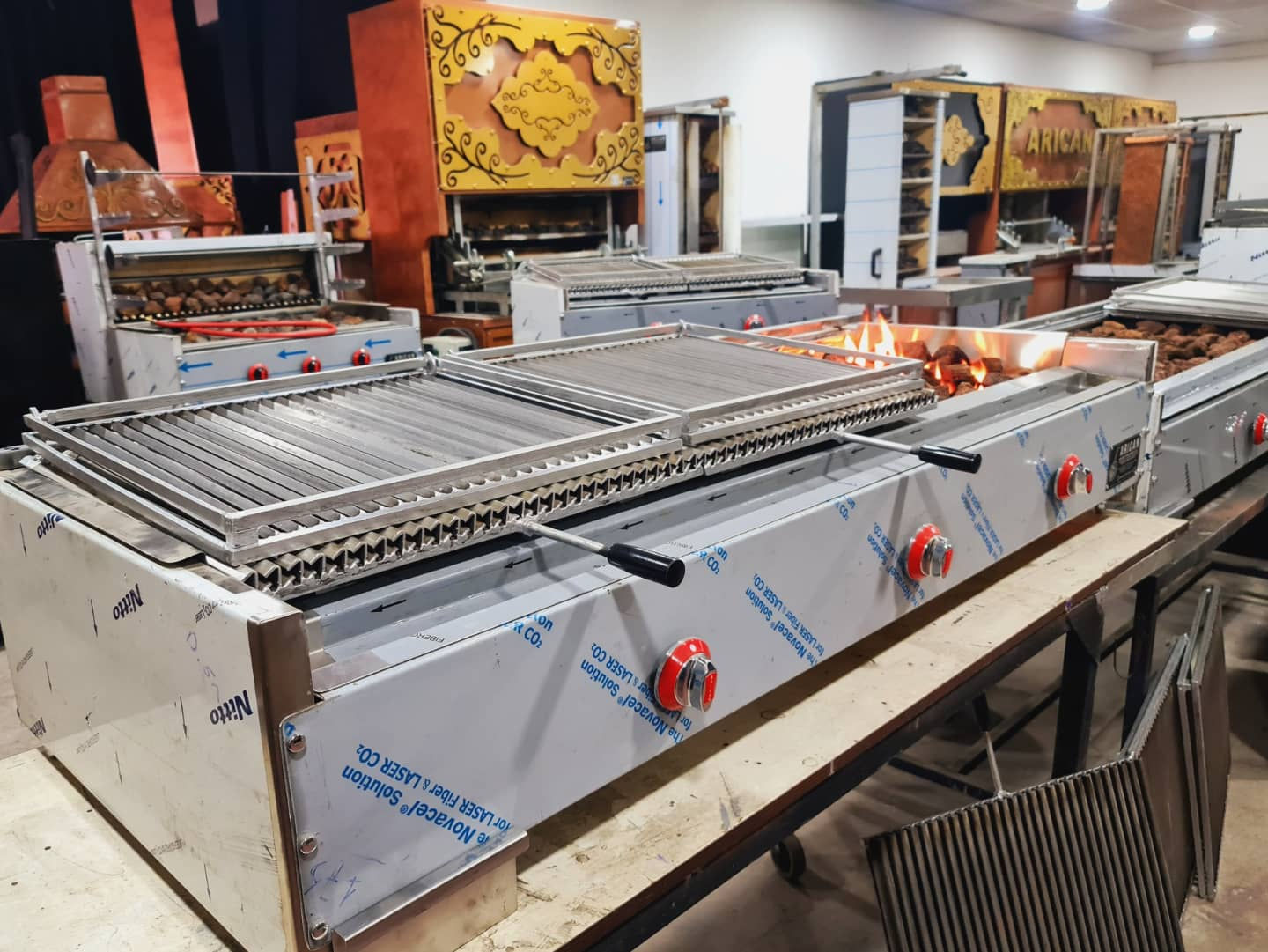 Gazlı Lav Taşlı Izgara Kebap Ocağı Mangal Steak Barbekü