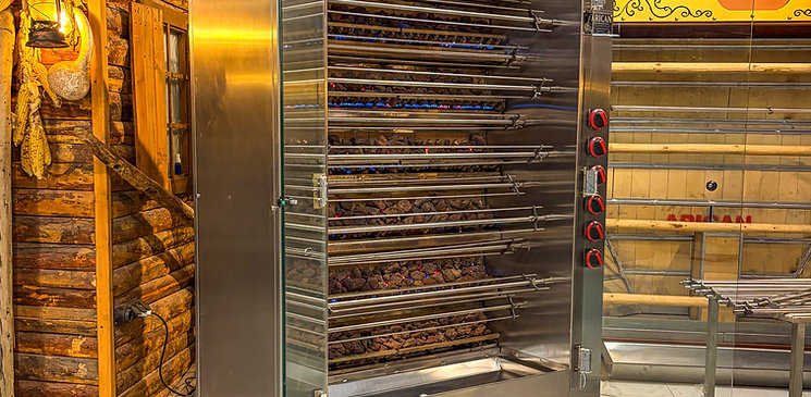 Roasted Chicken Kebab Grills Gas and Lava Stone