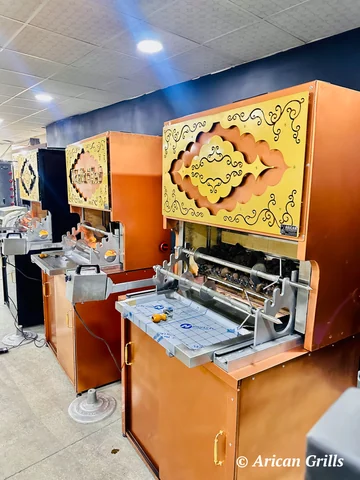 Máquinas de cağ kebab a gas · Modelo industrial · 100 cm — AG-462 · 8
