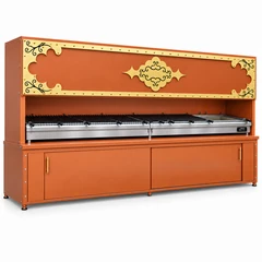 Decorative charcoal kebab grill with cabinet · 400 cm