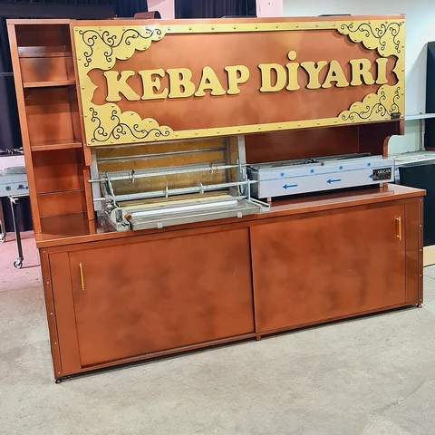 Wood-fired cağ kebab machines · Copper-look finish · 270 cm — AG-184 · 4