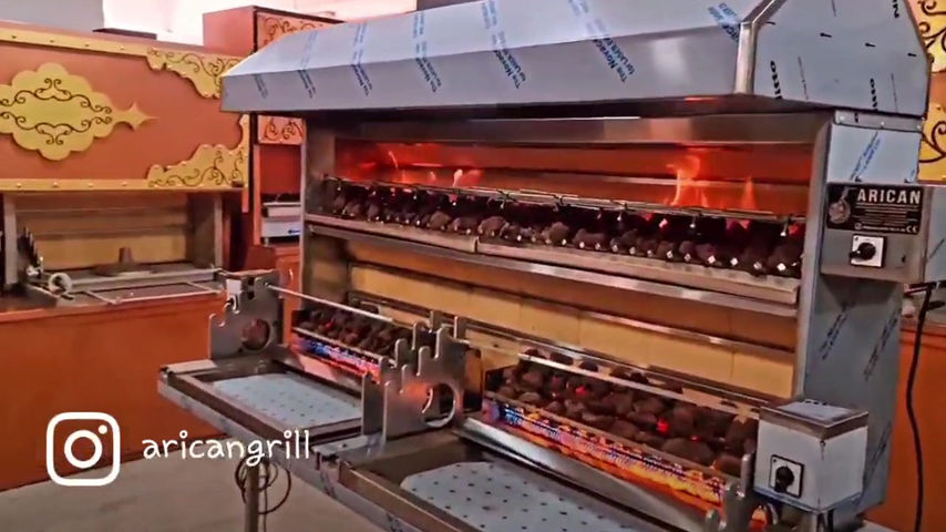 Küçük resim: Cag Kebap Ocagi ve Kozde Pilic Cevirme Makinesi Komurlu Gazli