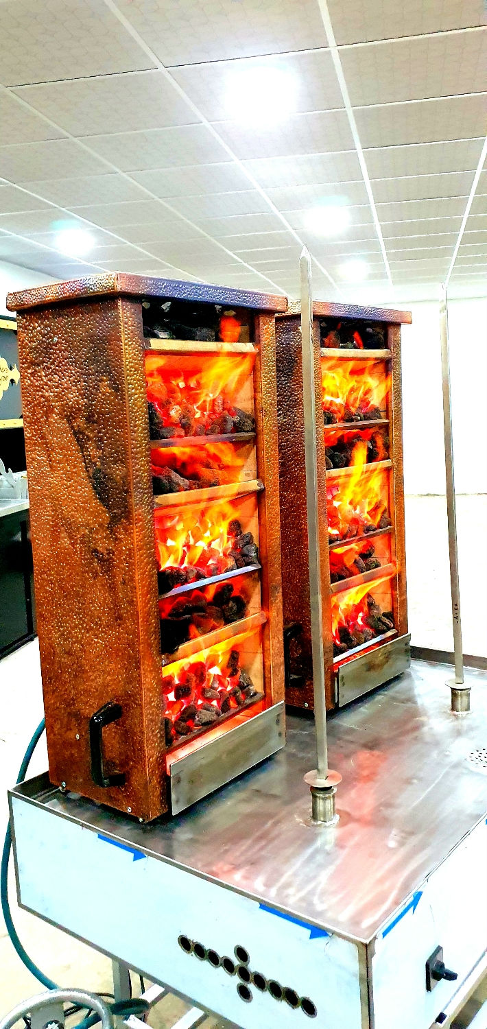 Thumbnail: Automatic Gas & Lava  Stone Doner Shawarma Kebab Machines Double