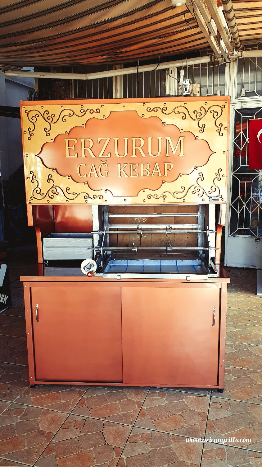 Küçük resim: Odunlu Yatay Döner Cağ Kebap Ocağı 150 cm