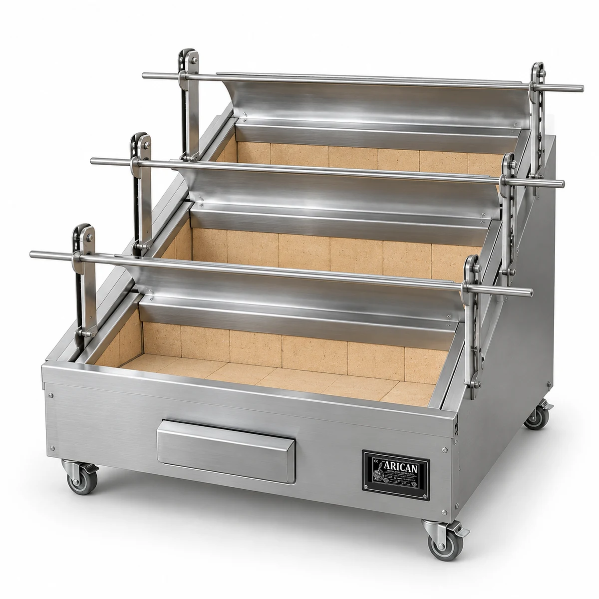 Holzkohle-Hähnchengrill · 3 Spieße
