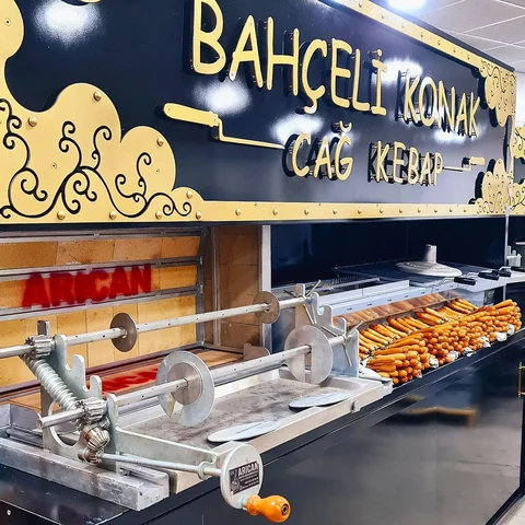 Wood-fired cağ kebab machines · Black metal · 300 cm — AG-306 · 6
