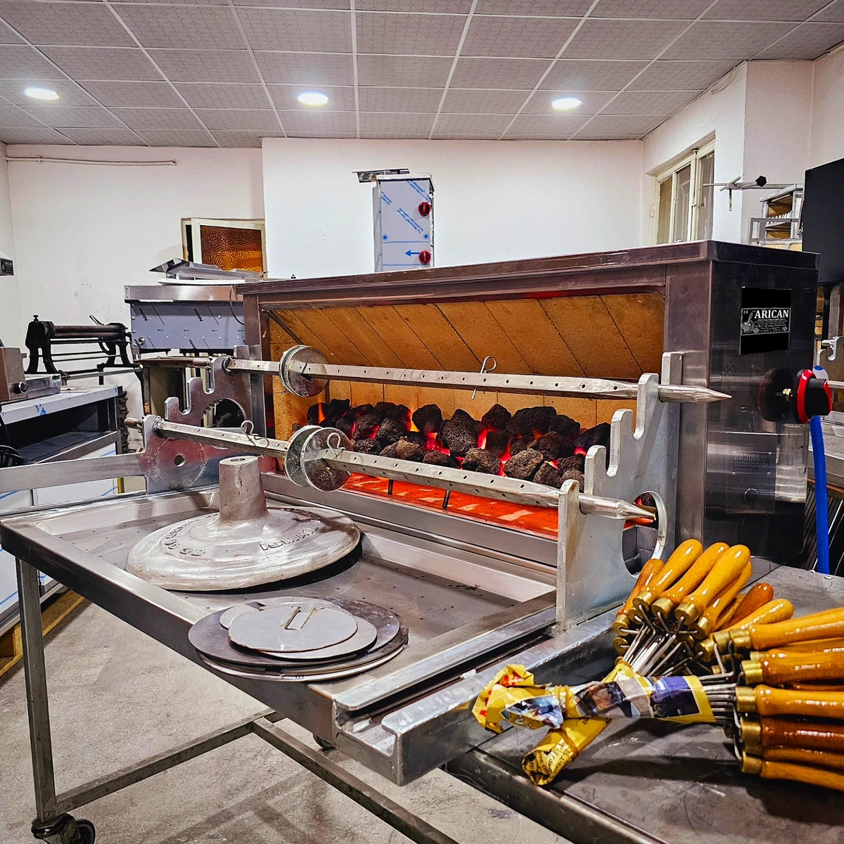 Gas cağ kebab machines · Portable model · 100 cm — AG-466 · 1