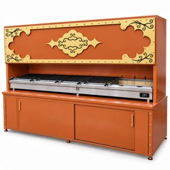 Decorative charcoal kebab grill with cabinet · 250 cm