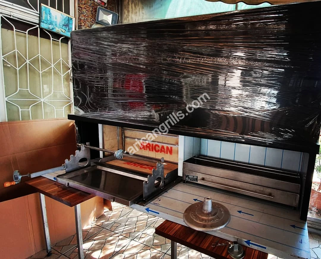 Wood-fired cağ kebab machines · Black metal · Custom design examples — AG-097 · 1