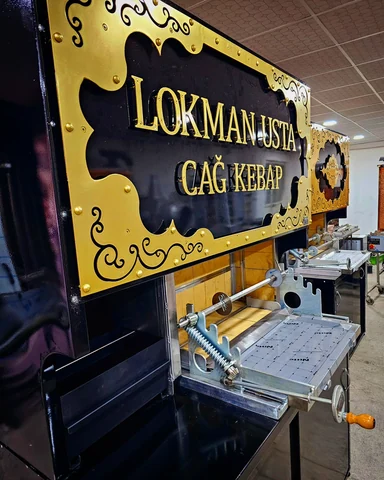 Wood-fired cağ kebab machines · Black metal · 150 cm — AG-463 · 6