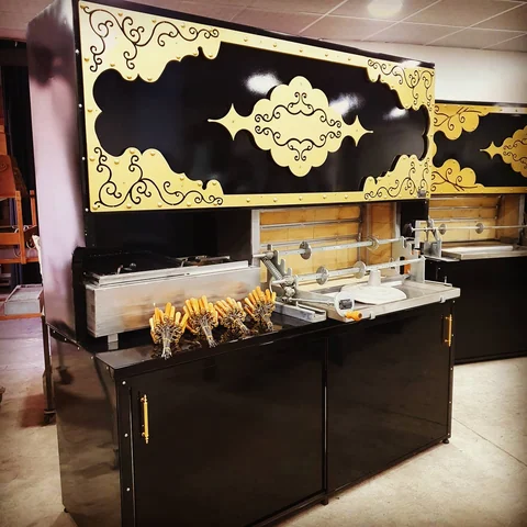Wood-fired cağ kebab machines · Black metal · Custom design examples — AG-275 · 2