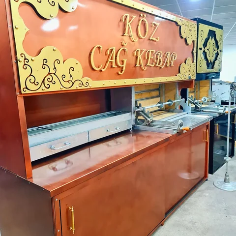 Holzbefeuerte Cağ-Kebab-Grills · Kupferoptik · 250 cm — AG-167 · 5
