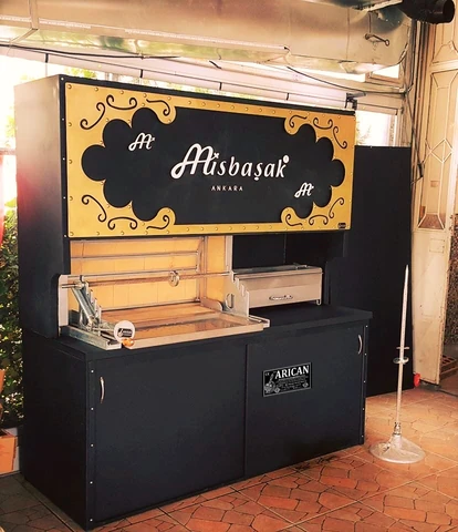 Wood-fired cağ kebab machines · Black metal · Custom design examples — AG-295 · 1