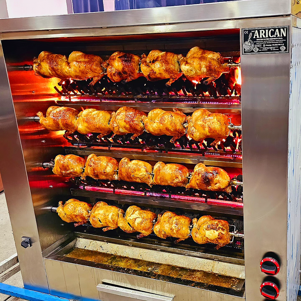 Küçük resim: Kizarmis pilic cevirme makinesi gazli lav tasli