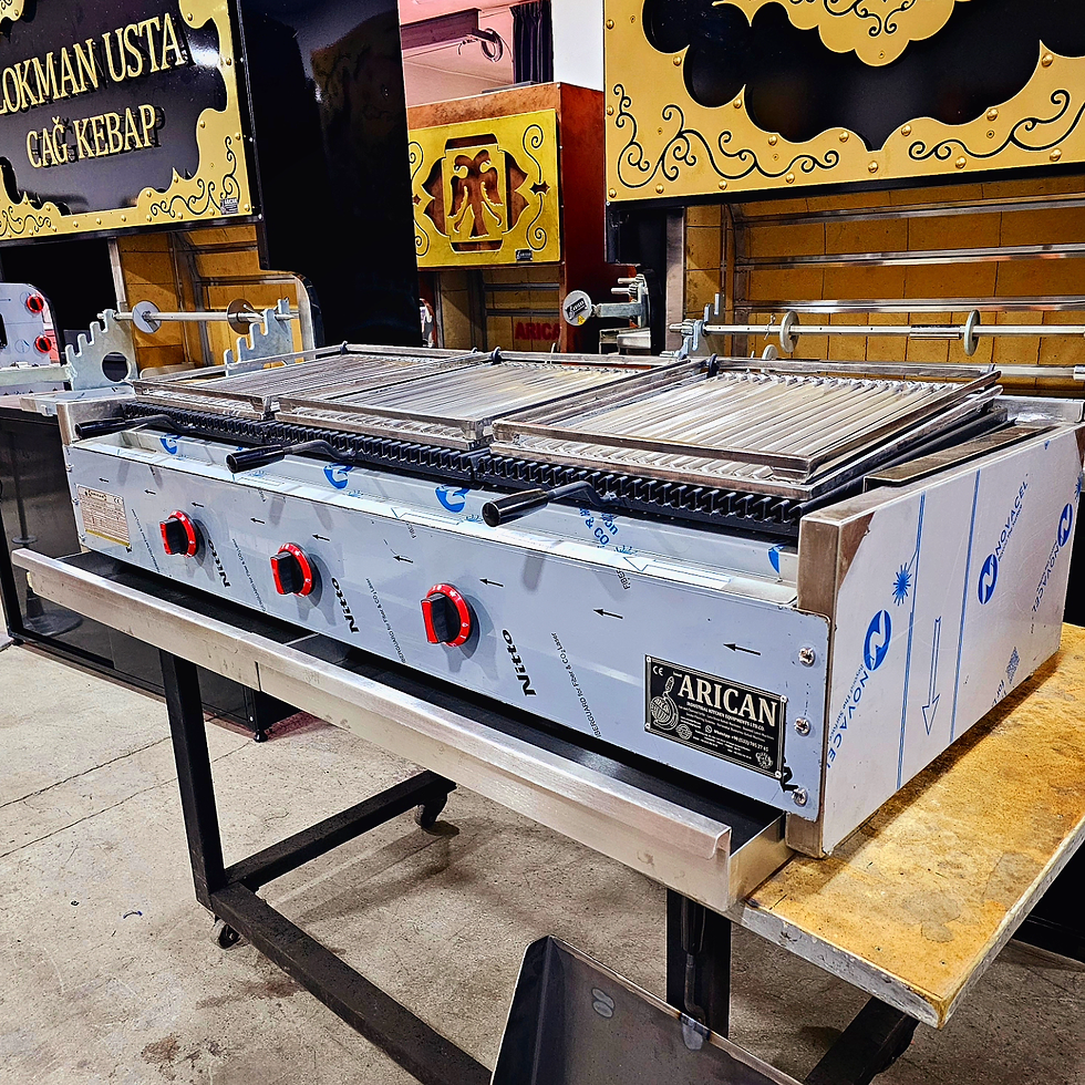Küçük resim: Gazli Lava Tasli Izgara Kebap Ocagi 150 cm