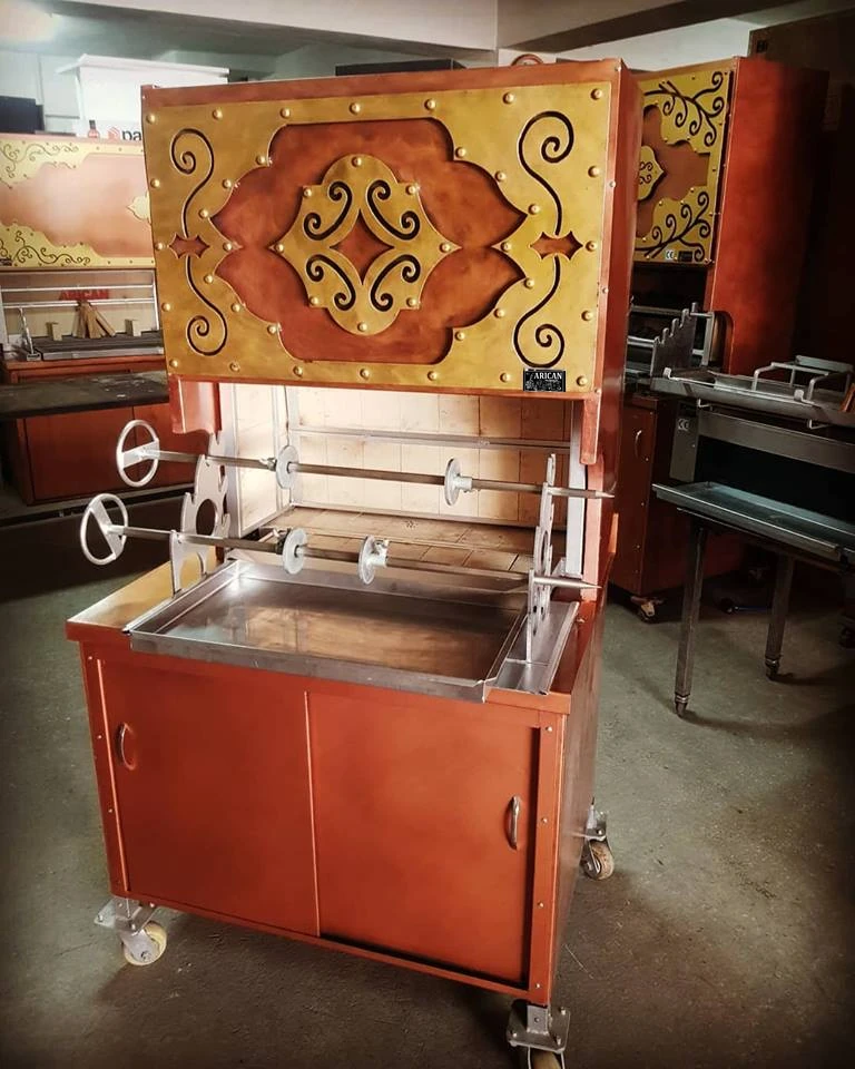 Wood-fired cağ kebab machines · Copper-look finish · Custom design examples — AG-191 · 1