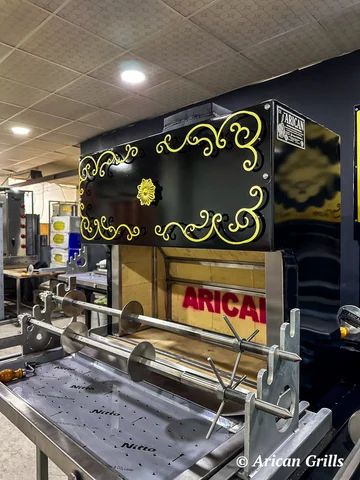 Transportable Cağ-Kebab-Grills · Schwarzes Metall · 100 cm — AG-437 · 5