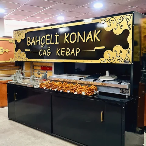 Wood-fired cağ kebab machines · Black metal · 300 cm — AG-306 · 4