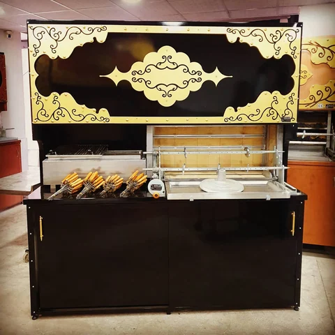 Wood-fired cağ kebab machines · Black metal · Custom design examples — AG-275 · 3