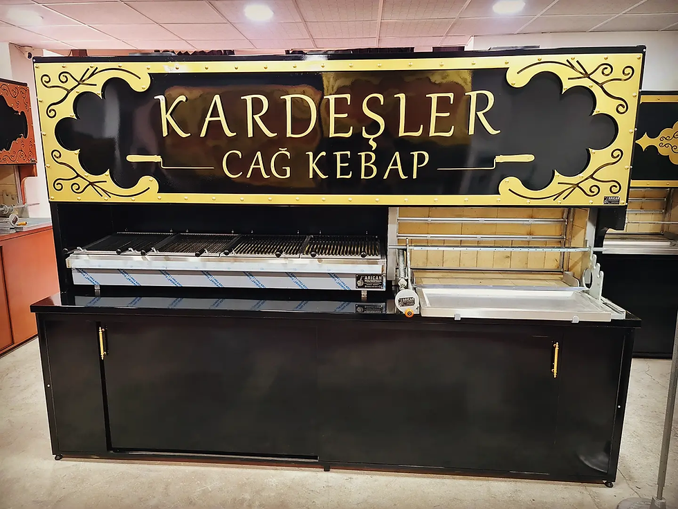 Küçük resim: Yatık Döner Cağ Kebap Ocağı ve Izgara Mangal 300 cm