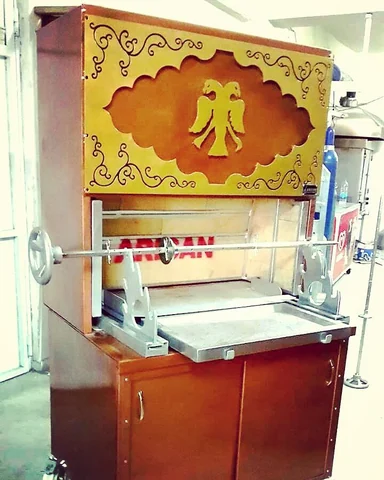 Wood-fired cağ kebab machines · Copper-look finish · Custom design examples — AG-072 · 12