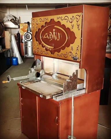 Wood-fired cağ kebab machines · Copper-look finish · Custom design examples — AG-072 · 15