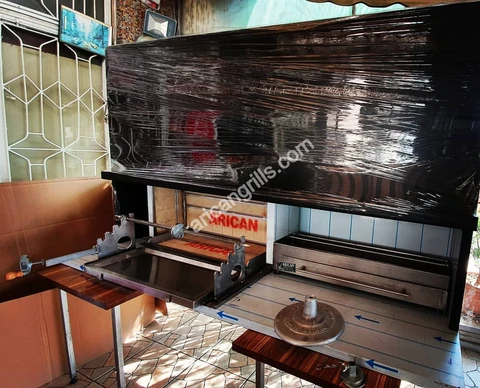 Wood-fired cağ kebab machines · Black metal · Custom design examples — AG-097 · 1