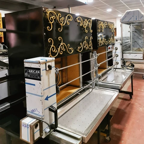 Portable cağ kebab machines · Black metal · 110 cm — AG-083 · 1