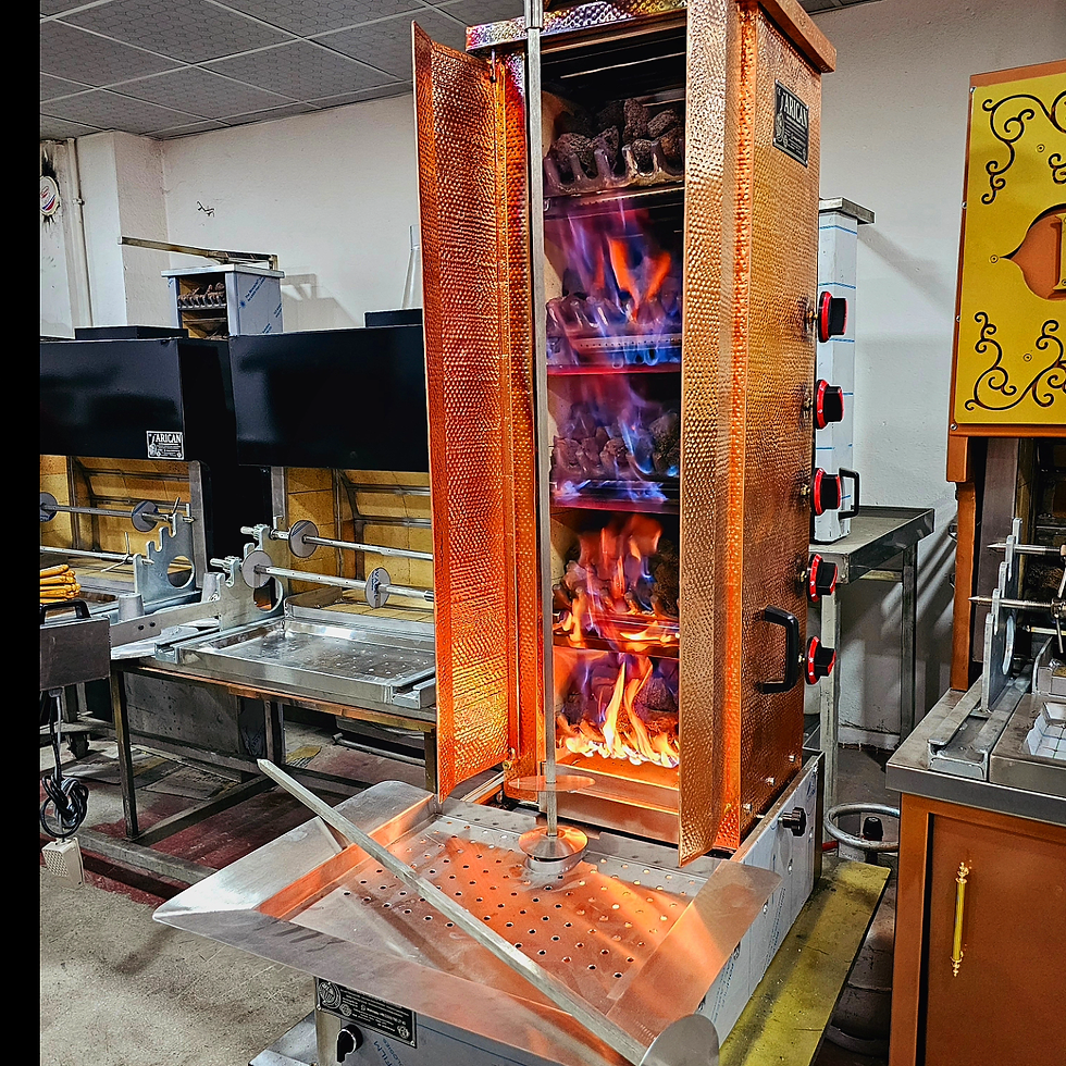 Küçük resim: Lava Tasli Doner Ocagi Bakir Kaplama Alttan Motorlu