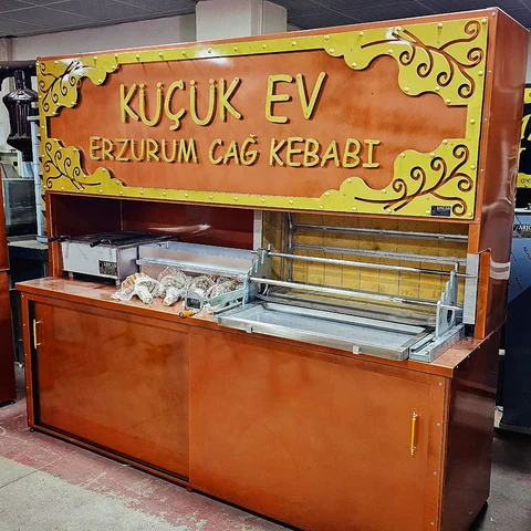 Wood-fired cağ kebab machines · Copper-look finish · 250 cm — AG-453 · 5