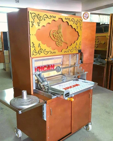 Wood-fired cağ kebab machines · Copper-look finish · Custom design examples — AG-212 · 2