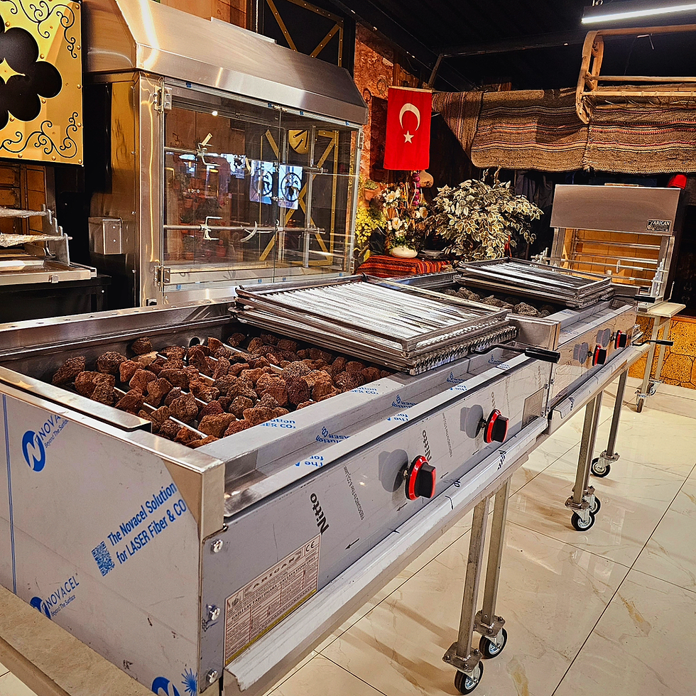 Thumbnail: Gas and Lava Stone Kebab Grill 125 cm