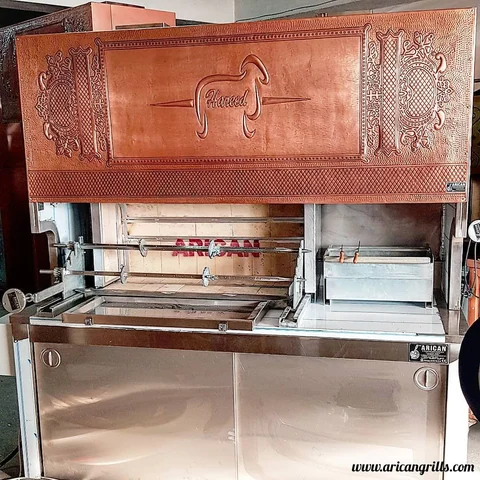 Wood-fired cağ kebab machines · Stainless steel · 200 cm — AG-159 · 6