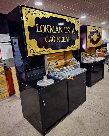 Wood-fired cağ kebab machines · Black metal · 150 cm — AG-463 · 4