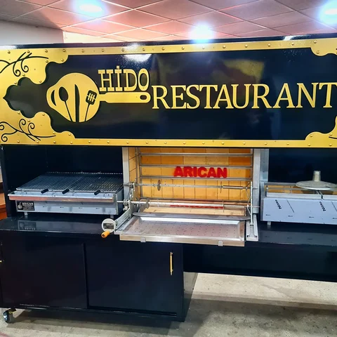 Wood-fired cağ kebab machines · Black metal · 300 cm — AG-284 · 7