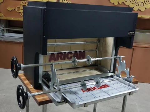 Portable cağ kebab machines · Black metal · Custom design examples — AG-321 · 1