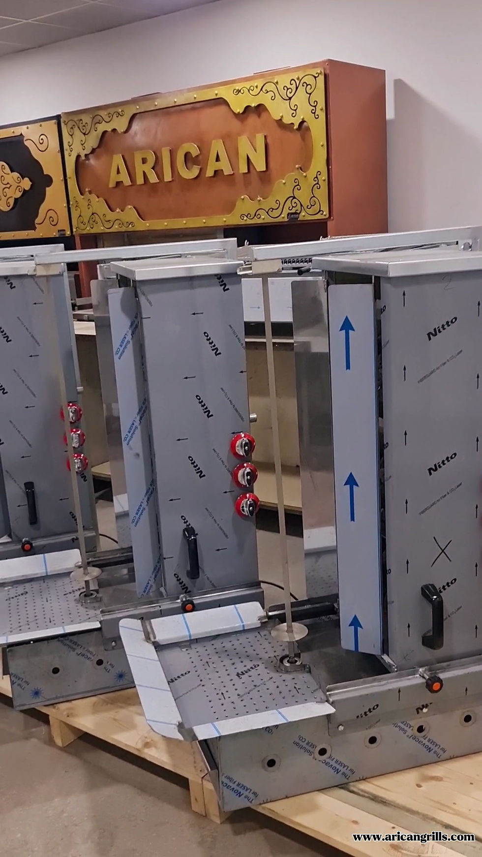 Küçük resim: Gazlı Kömürlü Dik Döner Ocakları Alttan Motorlu