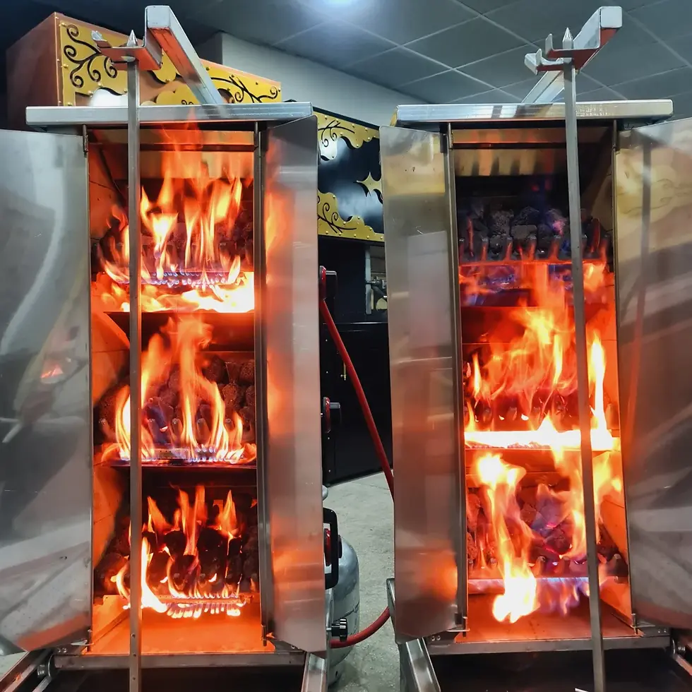 Küçük resim: Gazli Lava Tasli Doner Makinesi Komurlu