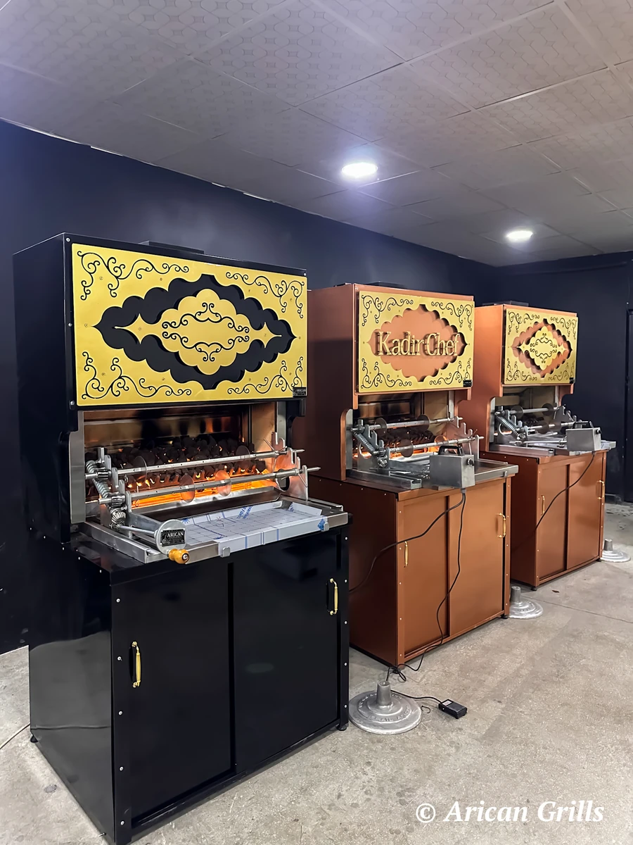 Máquinas de cağ kebab a gas · Modelo industrial · 100 cm — AG-462 · 1