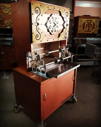 Wood-fired cağ kebab machines · Copper-look finish · Custom design examples — AG-191 · 2