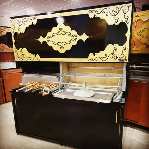 Wood-fired cağ kebab machines · Black metal · Custom design examples — AG-275 · 4