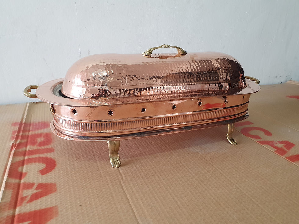 Thumbnail: Heated Copper Kebab Serving Plate