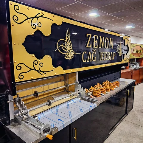 Machines à cağ kebab au bois · Métal noir · 350 cm — AG-438 · 6
